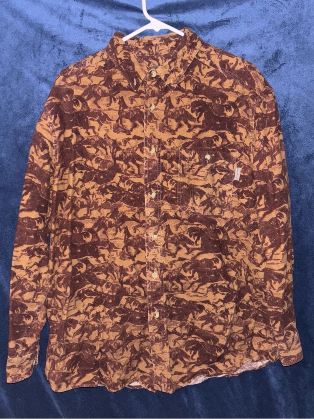Woolrich Brown & Tan Patterned Button-Up Shirt